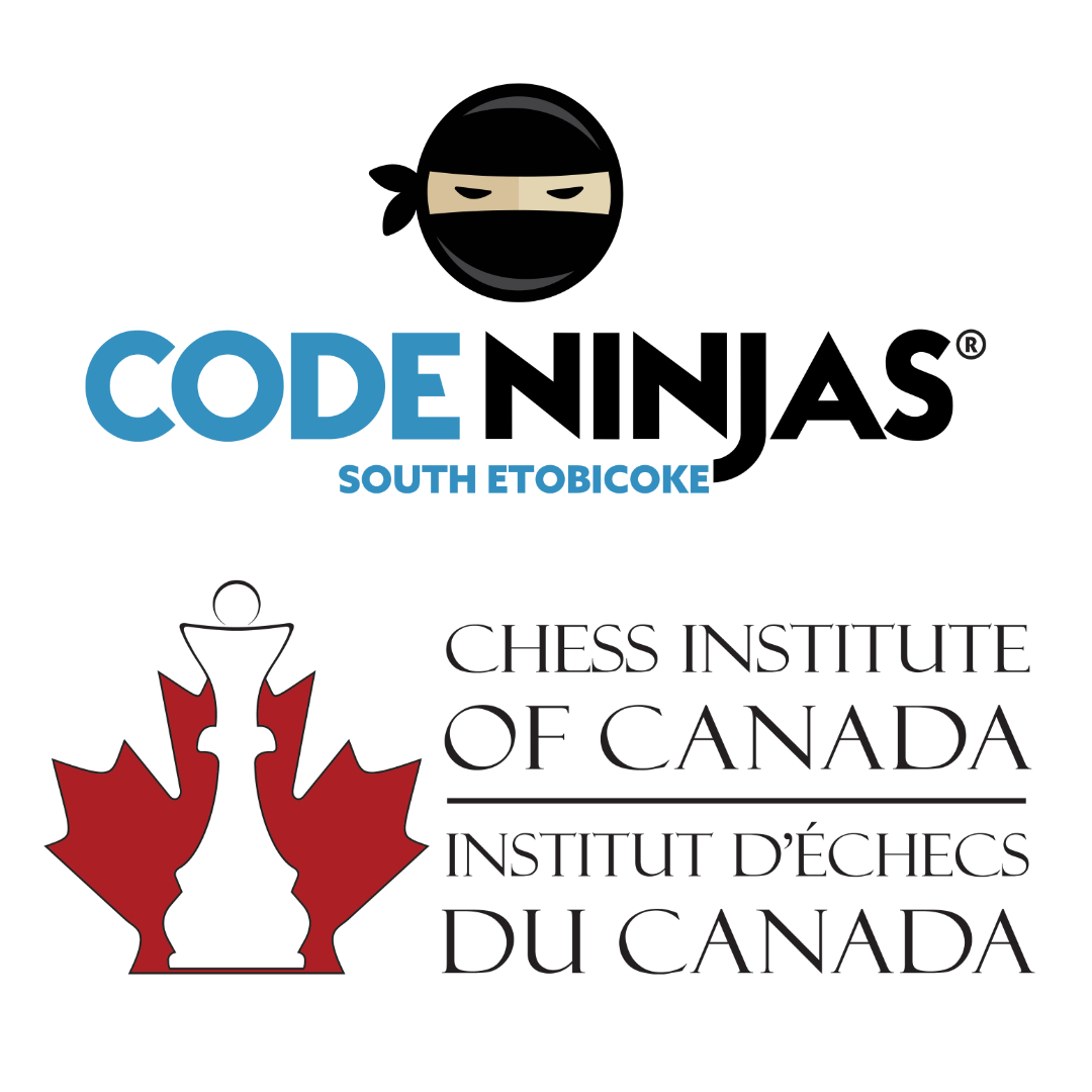 Code Ninjas logo with Chess Institute logo.