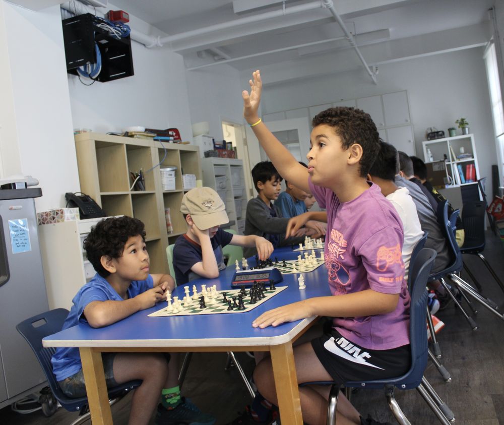 Children at a chess camp