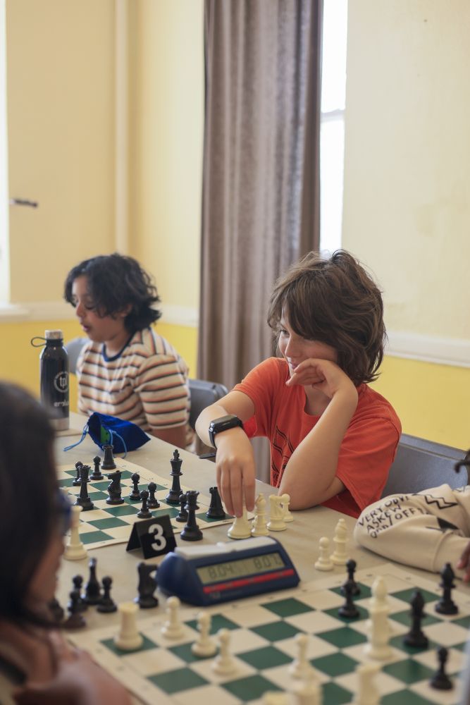 Child playing chess