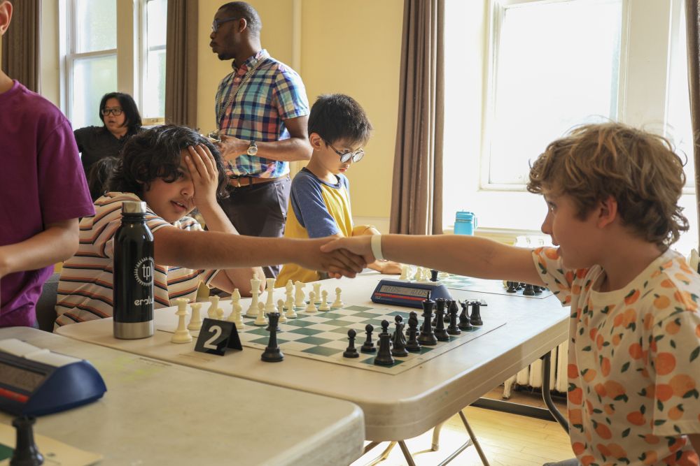 Child playing chess